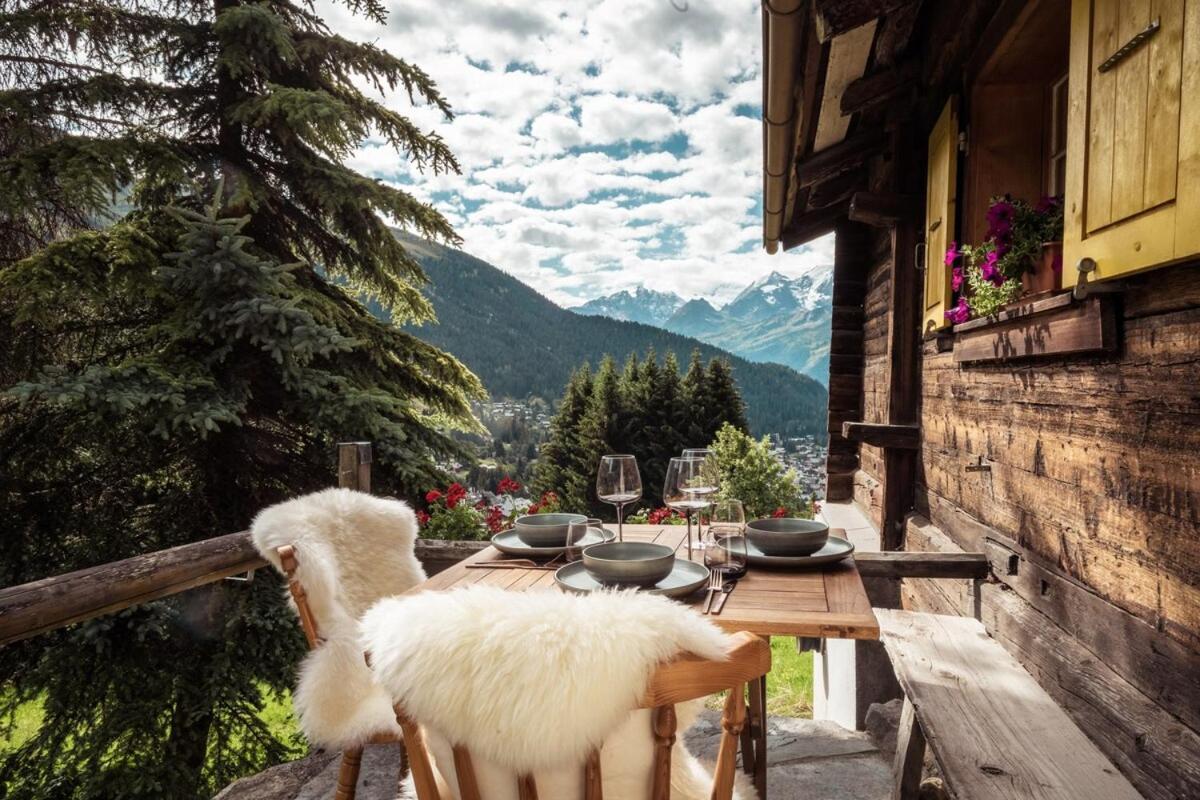 Cosy Chalet With Panoramic Views In Verbier Guest House Exterior photo